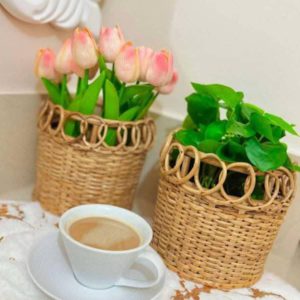 Handmade Jilapi Bamboo Planter – Available in Multiple Sizes