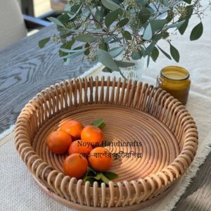 Handmade Round Nakshi Tray – 13x13 Inches